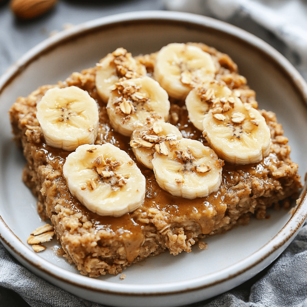 Peanut Butter Banana Baked Oatmeal