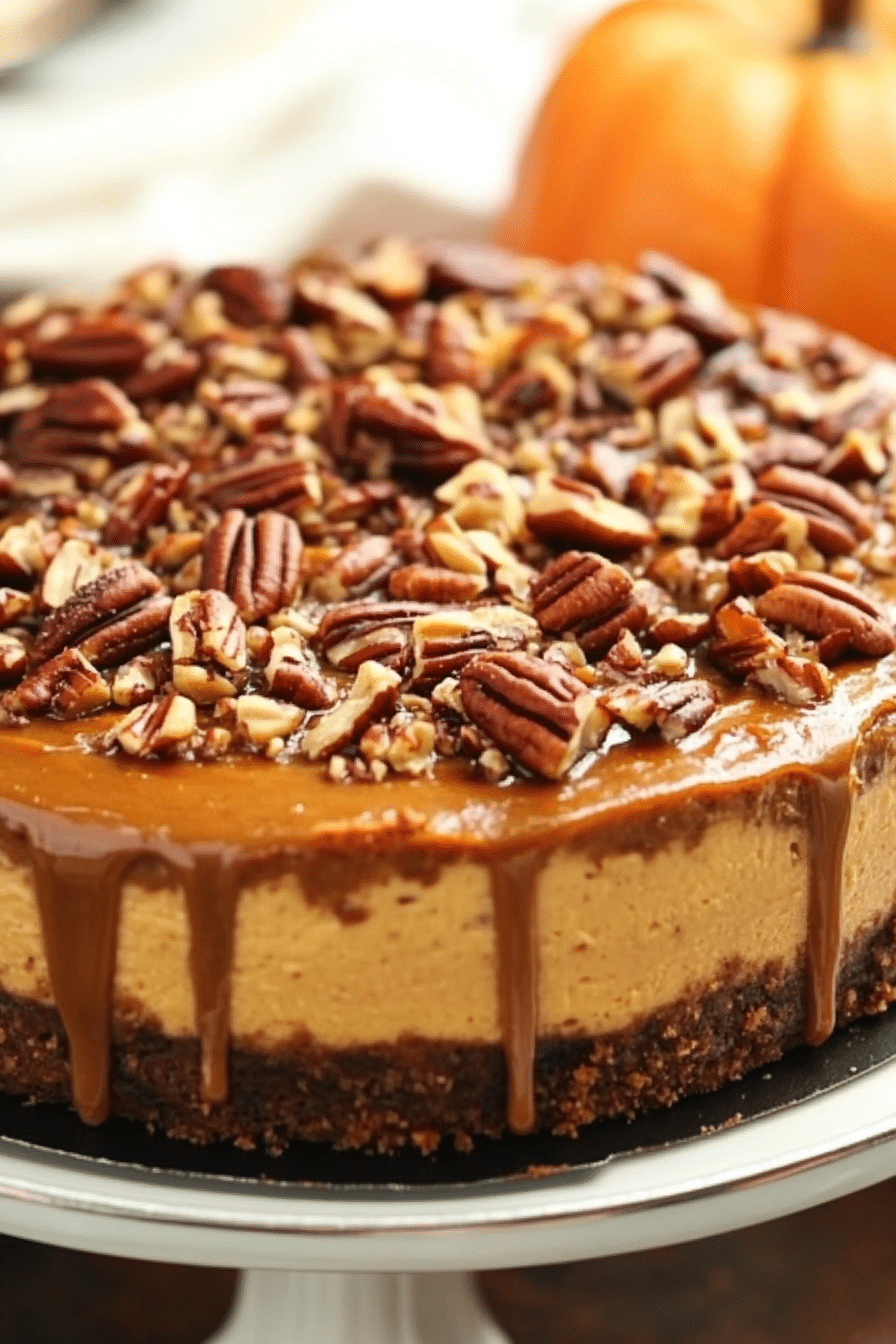 Pecan Pie Pumpkin Cheesecake