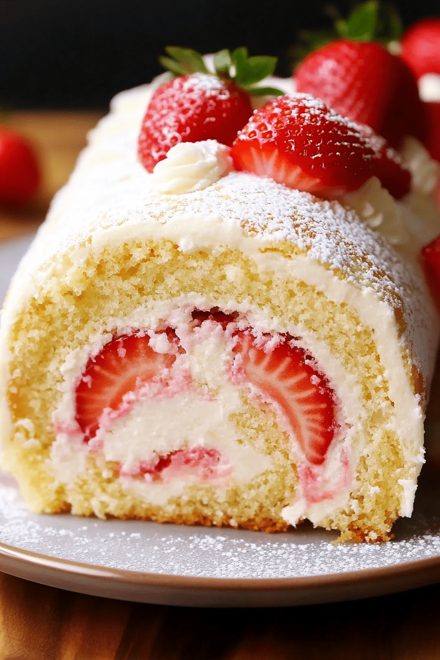 Strawberry Shortcake Cake Roll