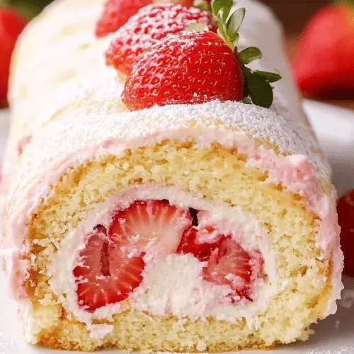 Strawberry Shortcake Cake Roll