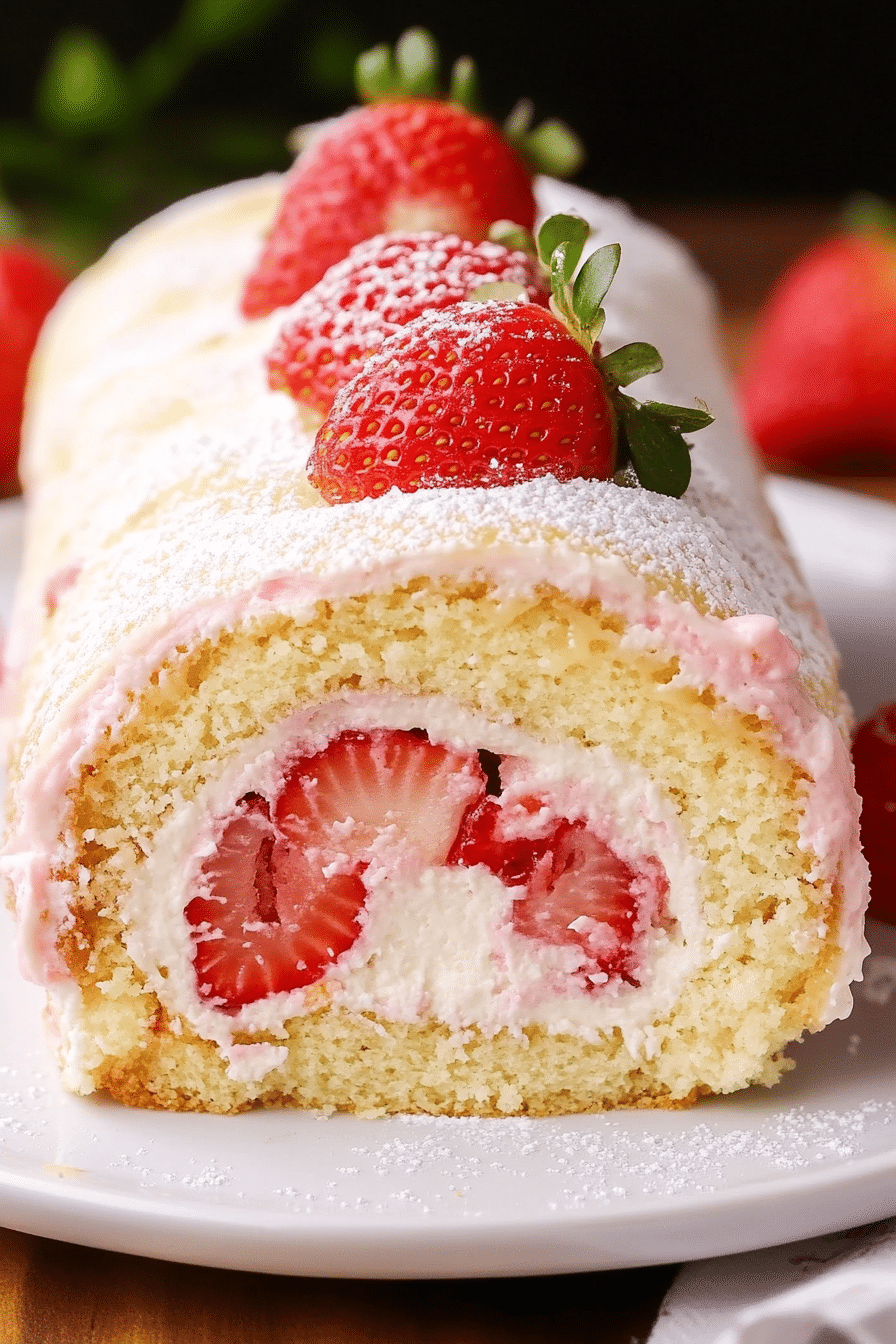 Strawberry Shortcake Cake Roll