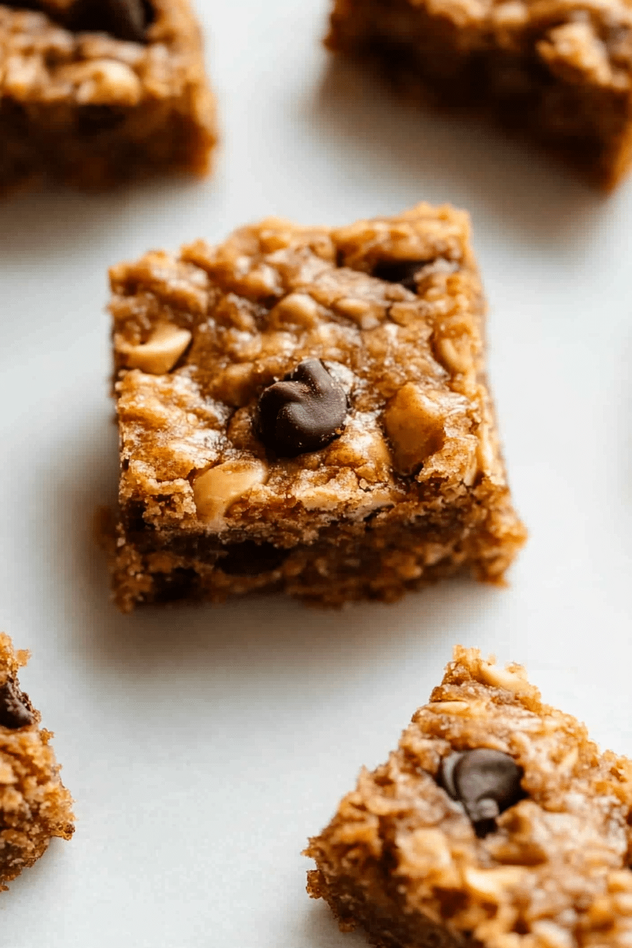 4-Ingredient Peanut Butter Banana Bars