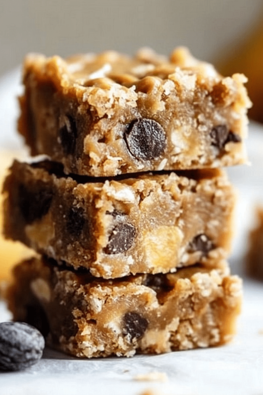 4-Ingredient Peanut Butter Banana Bars