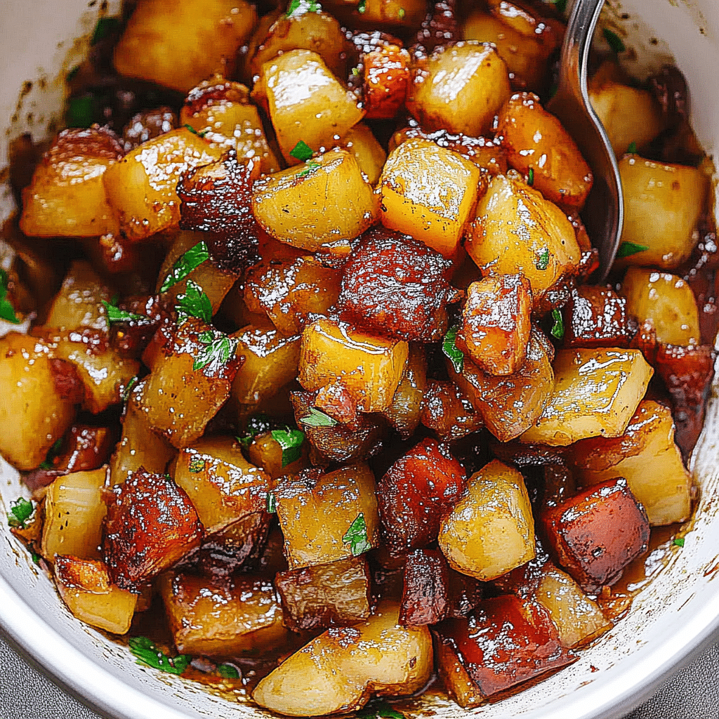 Honey Bacon Roasted Potatoes