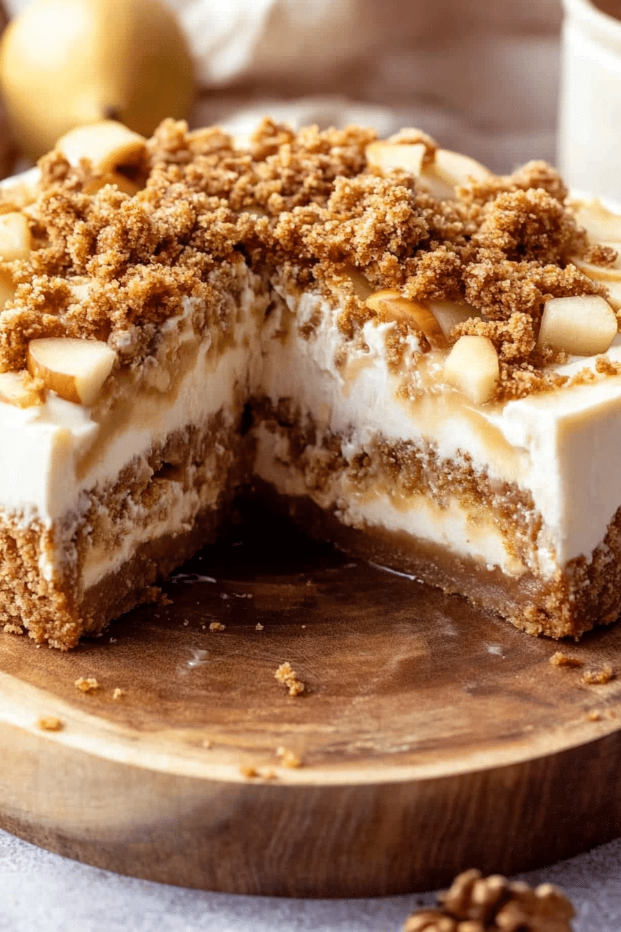 APPLE CRUMBLE CHEESECAKE