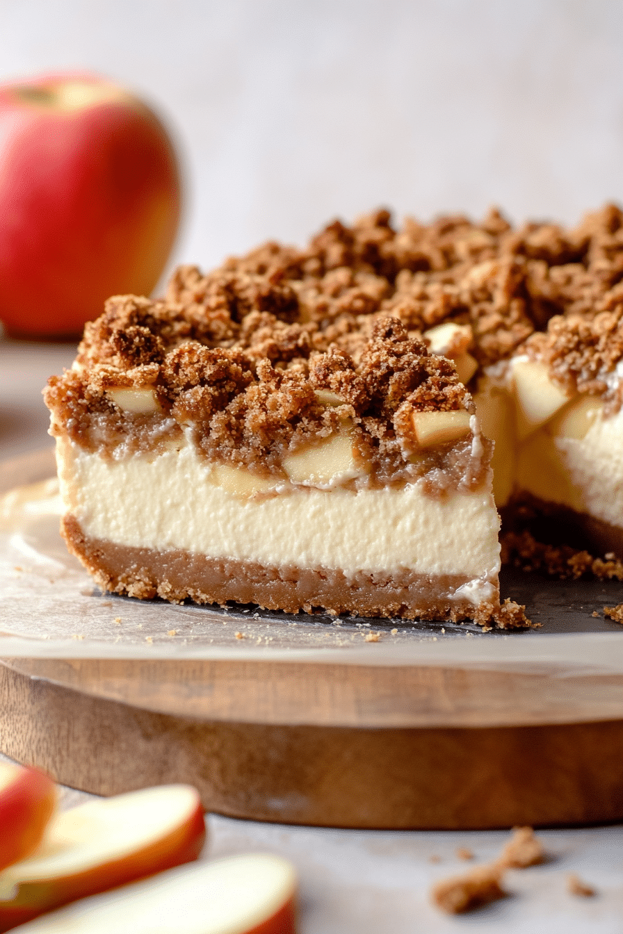 APPLE CRUMBLE CHEESECAKE