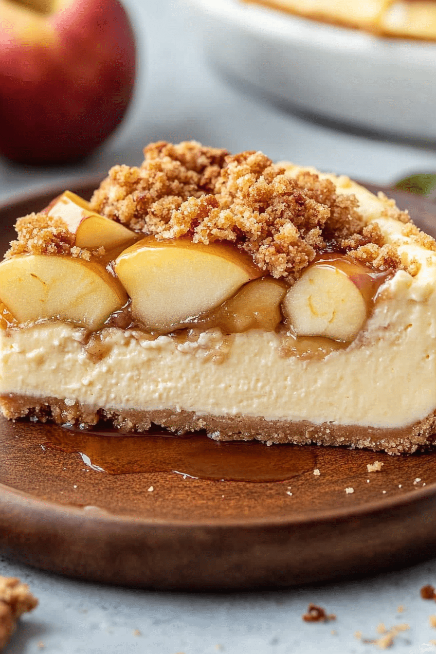 APPLE CRUMBLE CHEESECAKE