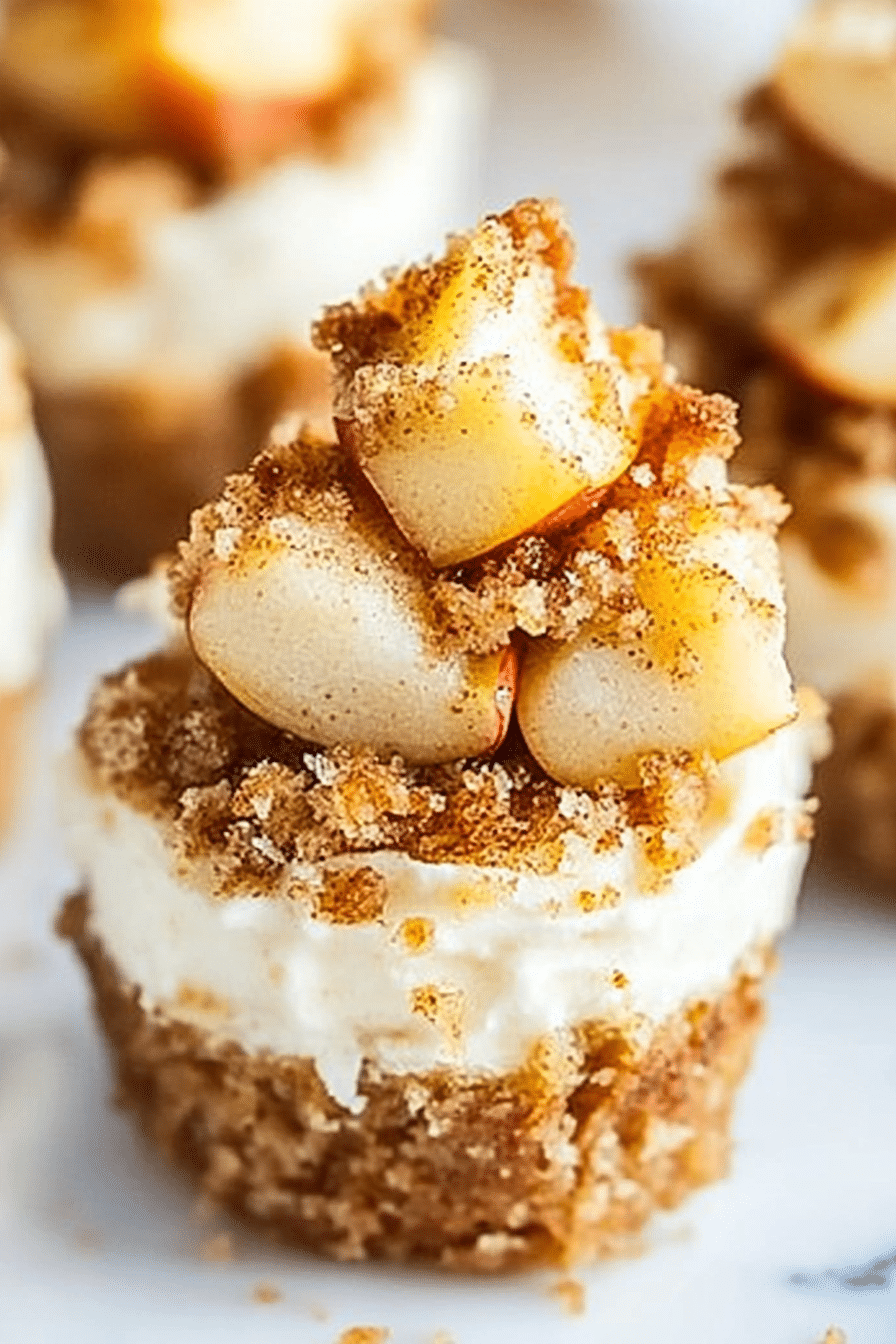 Apple Crisp Mini Cheesecakes