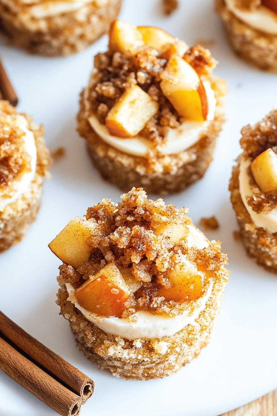 Apple Crisp Mini Cheesecakes