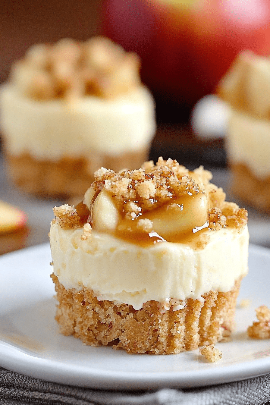 Apple Crisp Mini Cheesecakes