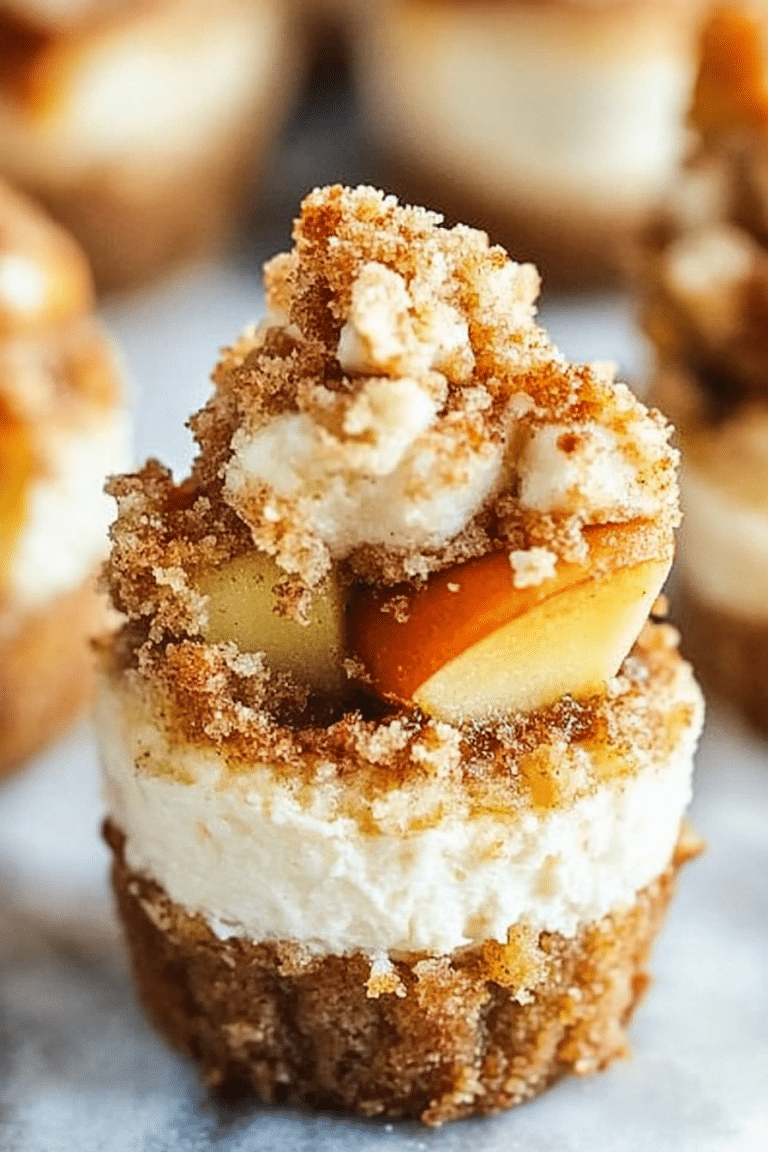 Apple Crisp Mini Cheesecakes