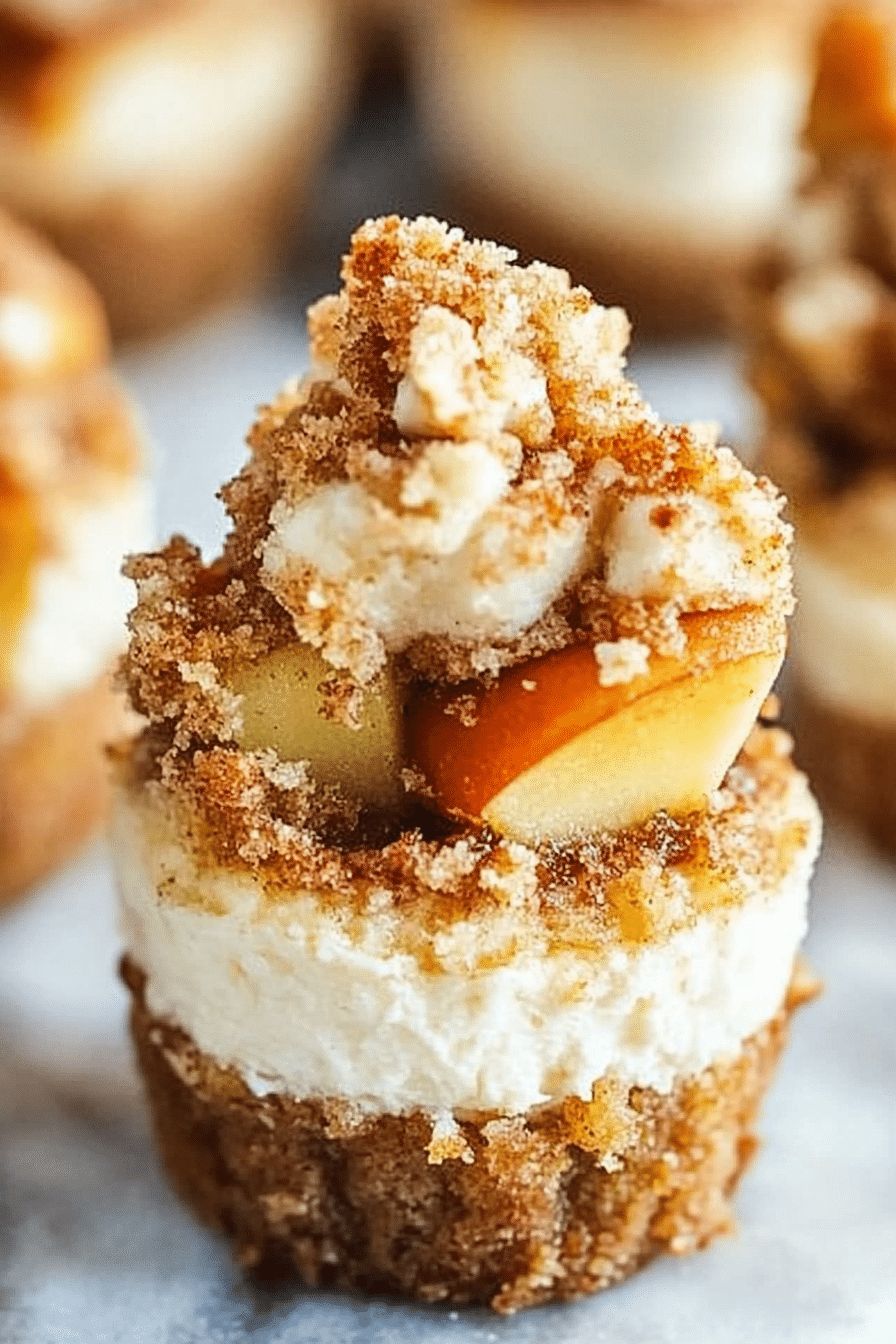 Apple Crisp Mini Cheesecakes