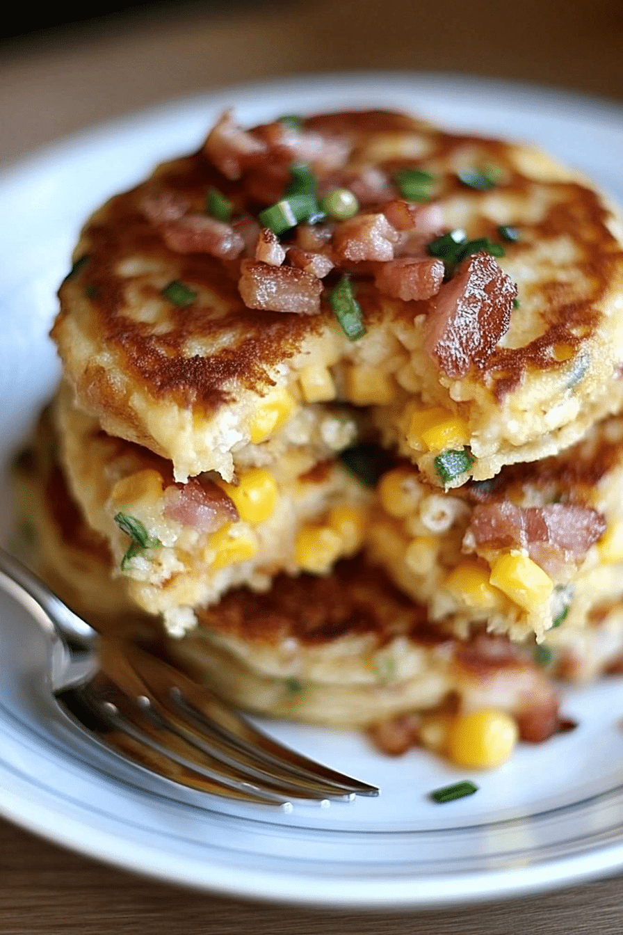 Bacon and Corn Griddle Cakes