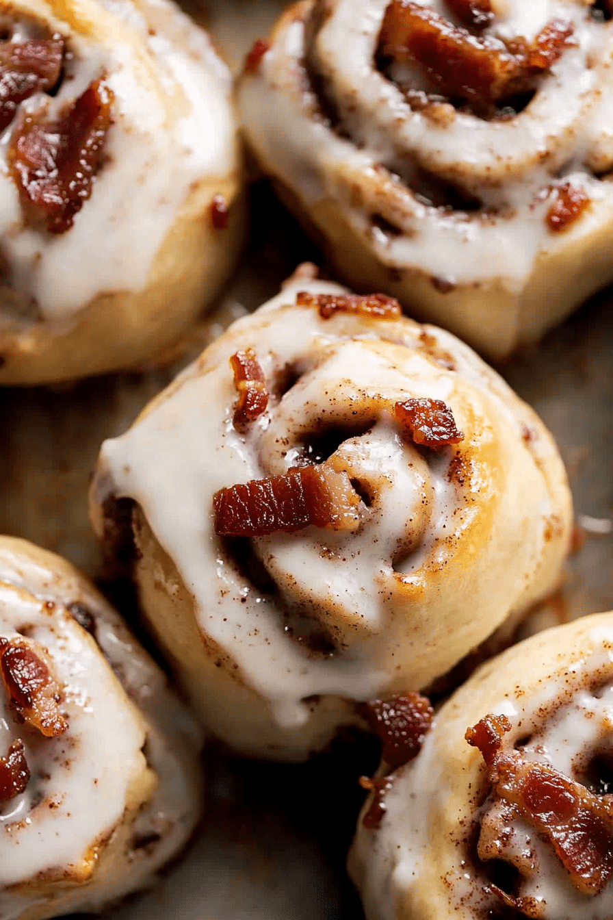 Bourbon Maple Bacon Cinnamon Rolls