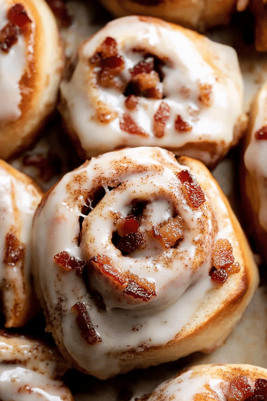 Bourbon Maple Bacon Cinnamon Rolls