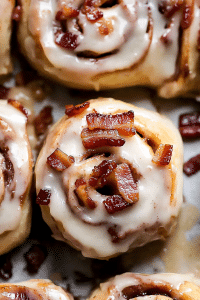 Bourbon Maple Bacon Cinnamon Rolls