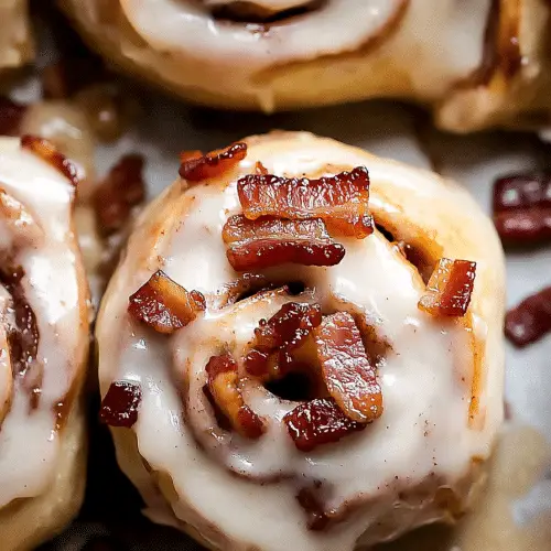 Bourbon Maple Bacon Cinnamon Rolls