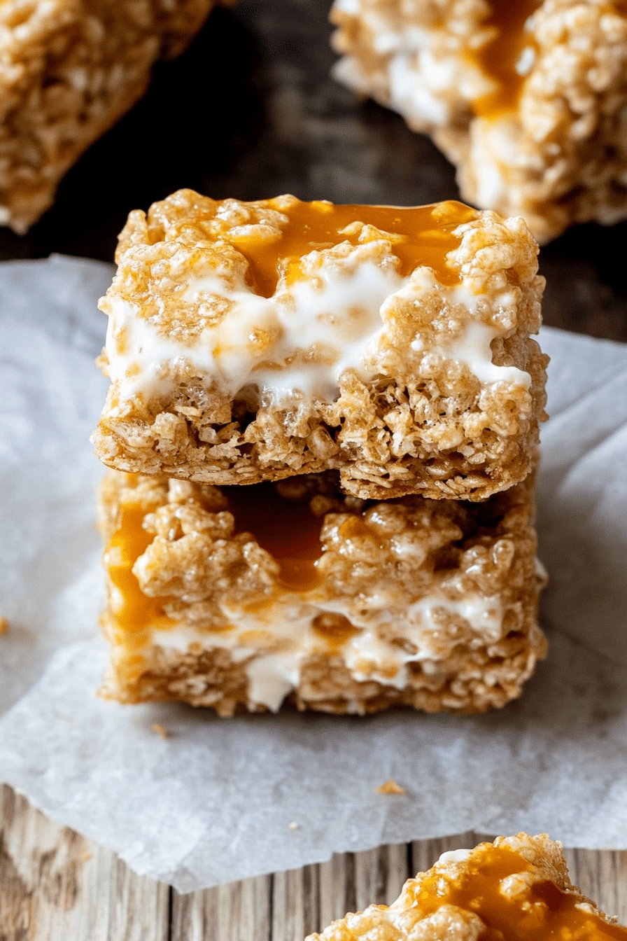 Brown Butter Dulce de Leche Rice Krispie Treats