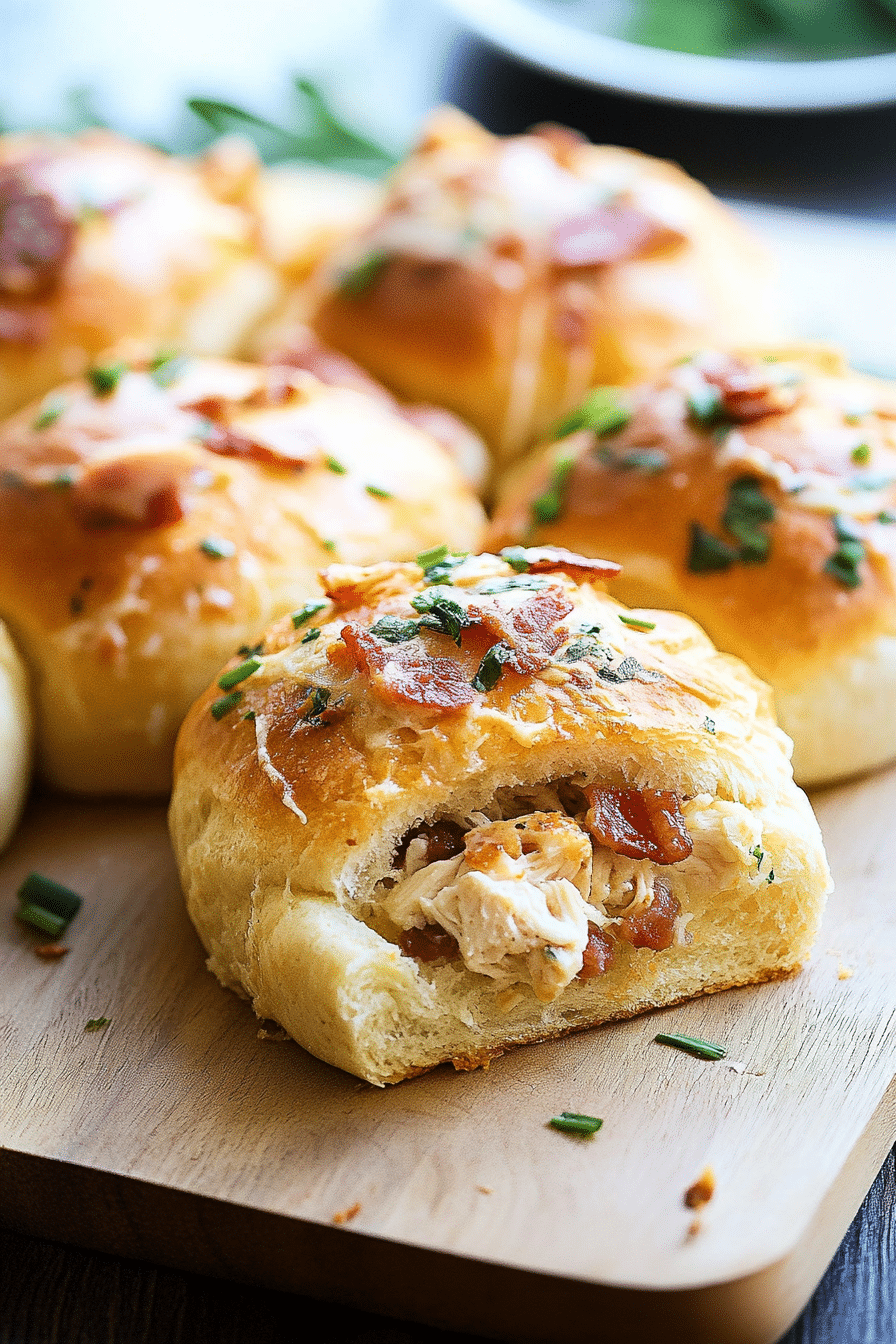 Chicken Bacon Ranch Pull Apart Rolls