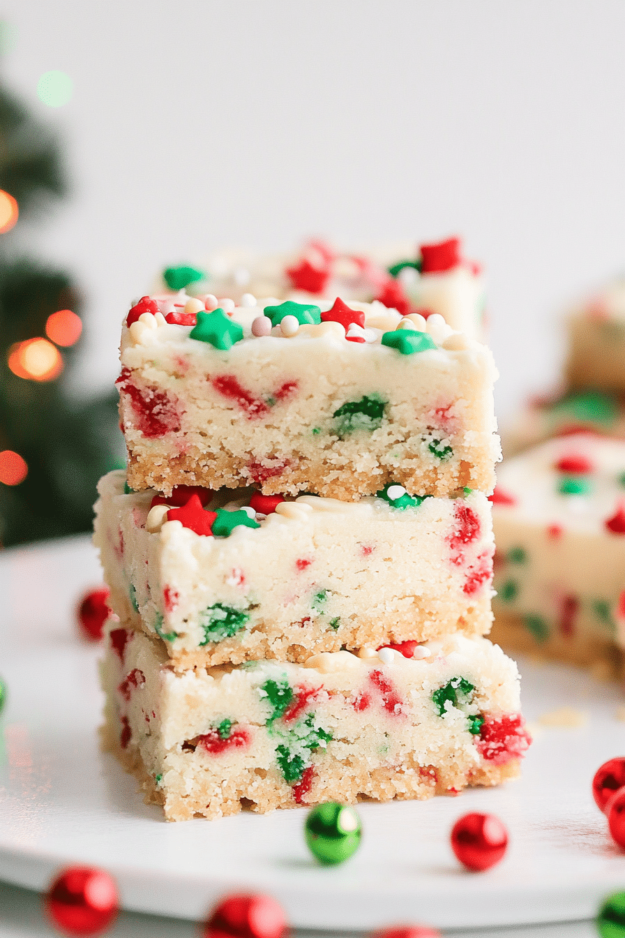 Christmas Sugar Cookie Bars