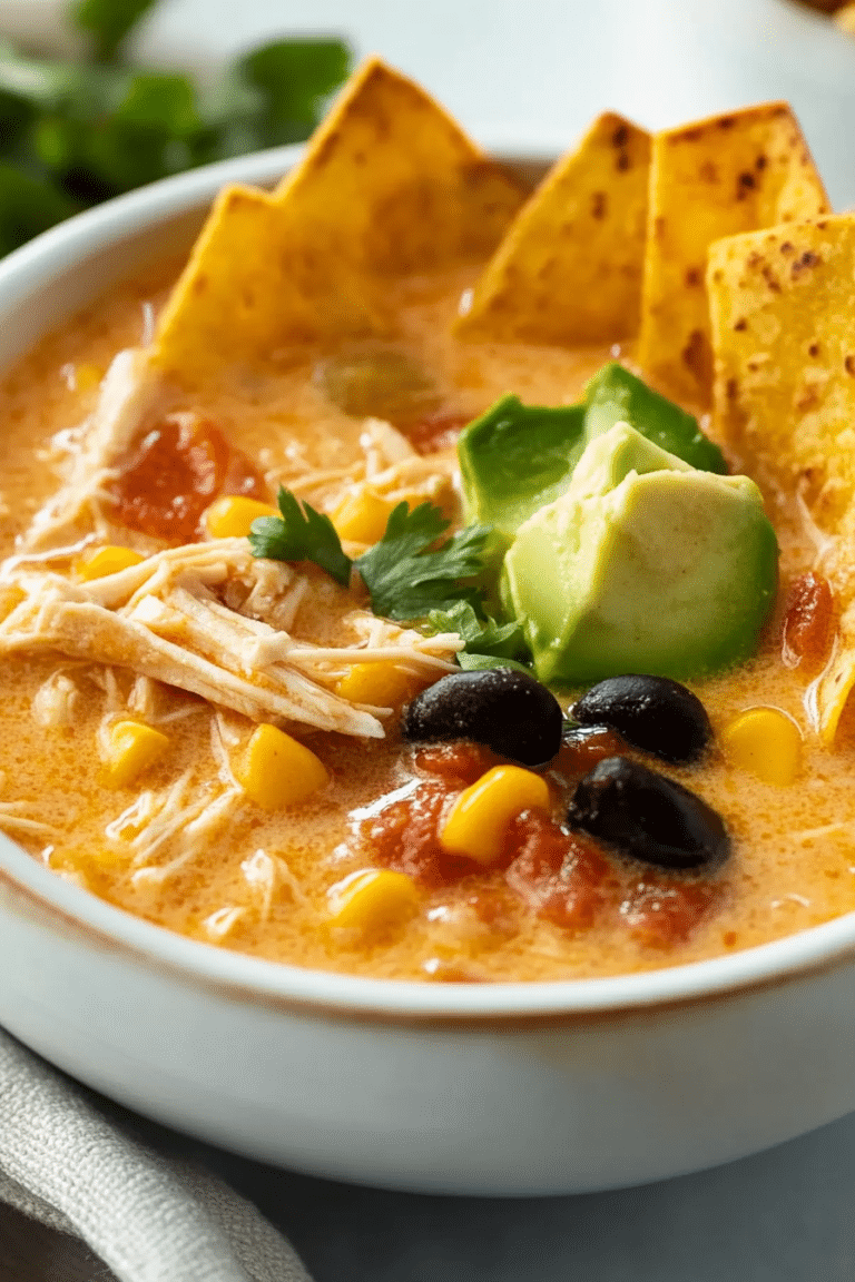 Creamy Chicken Tortilla Soup