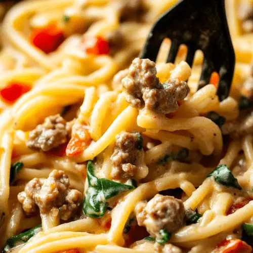 Creamy Sausage and Peppers Pasta