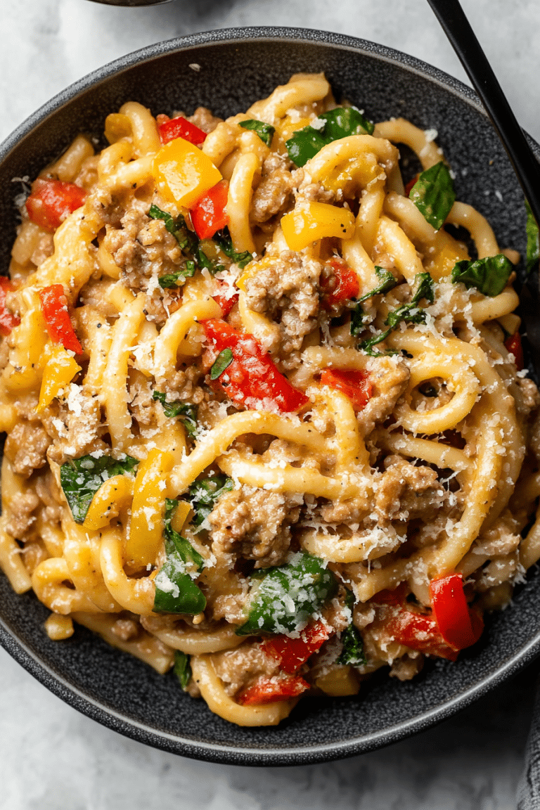 Creamy Sausage and Peppers Pasta