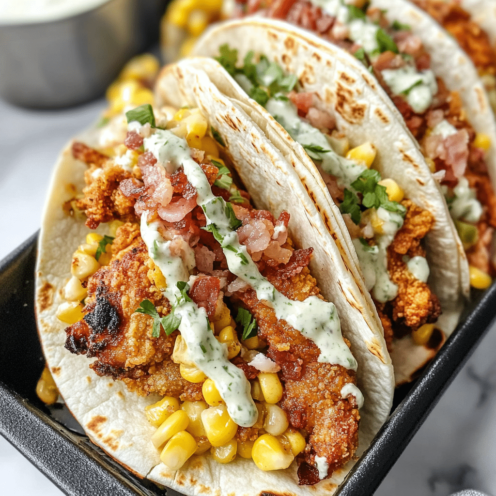 Street Corn Chicken Tacos