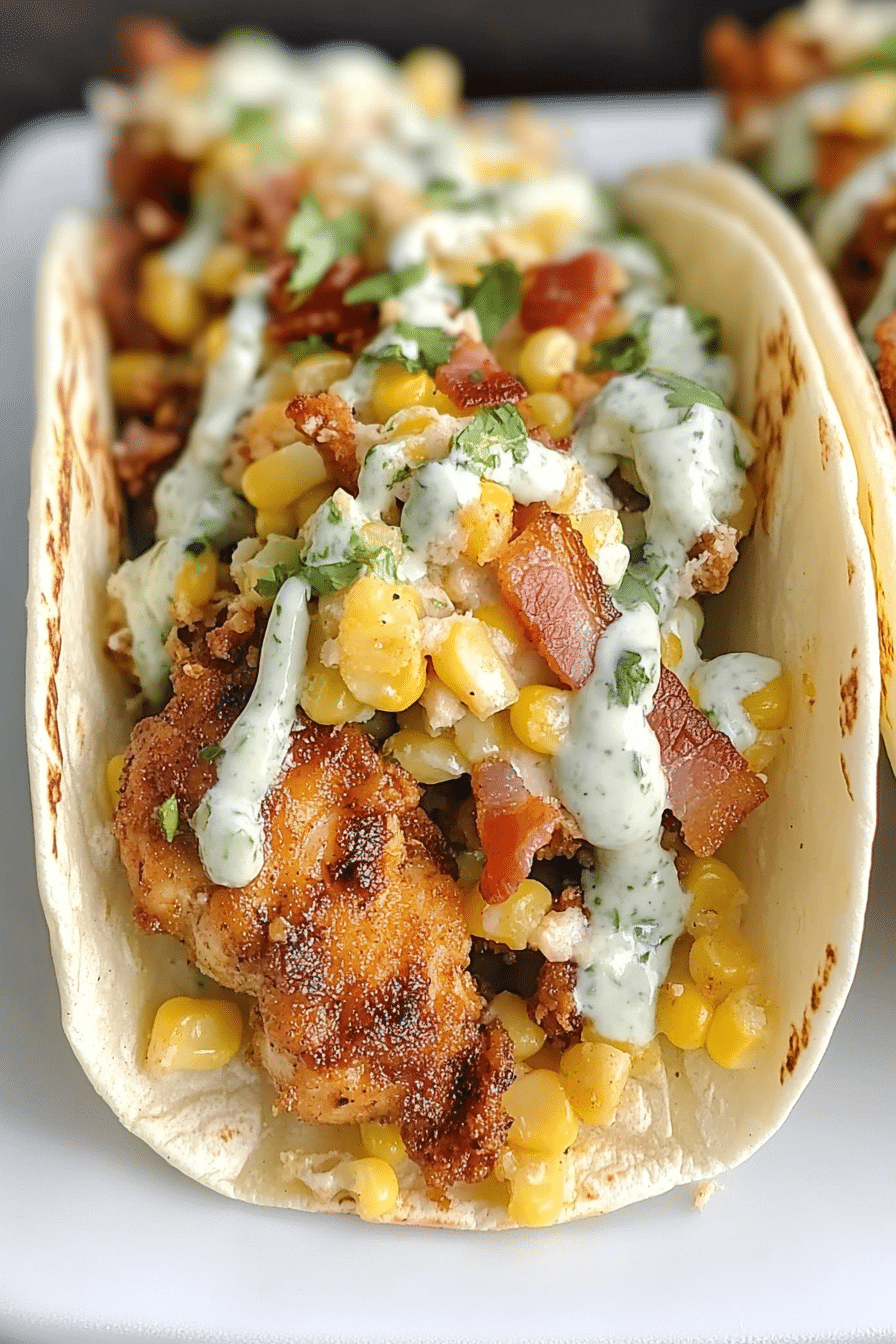 Street Corn Chicken Tacos