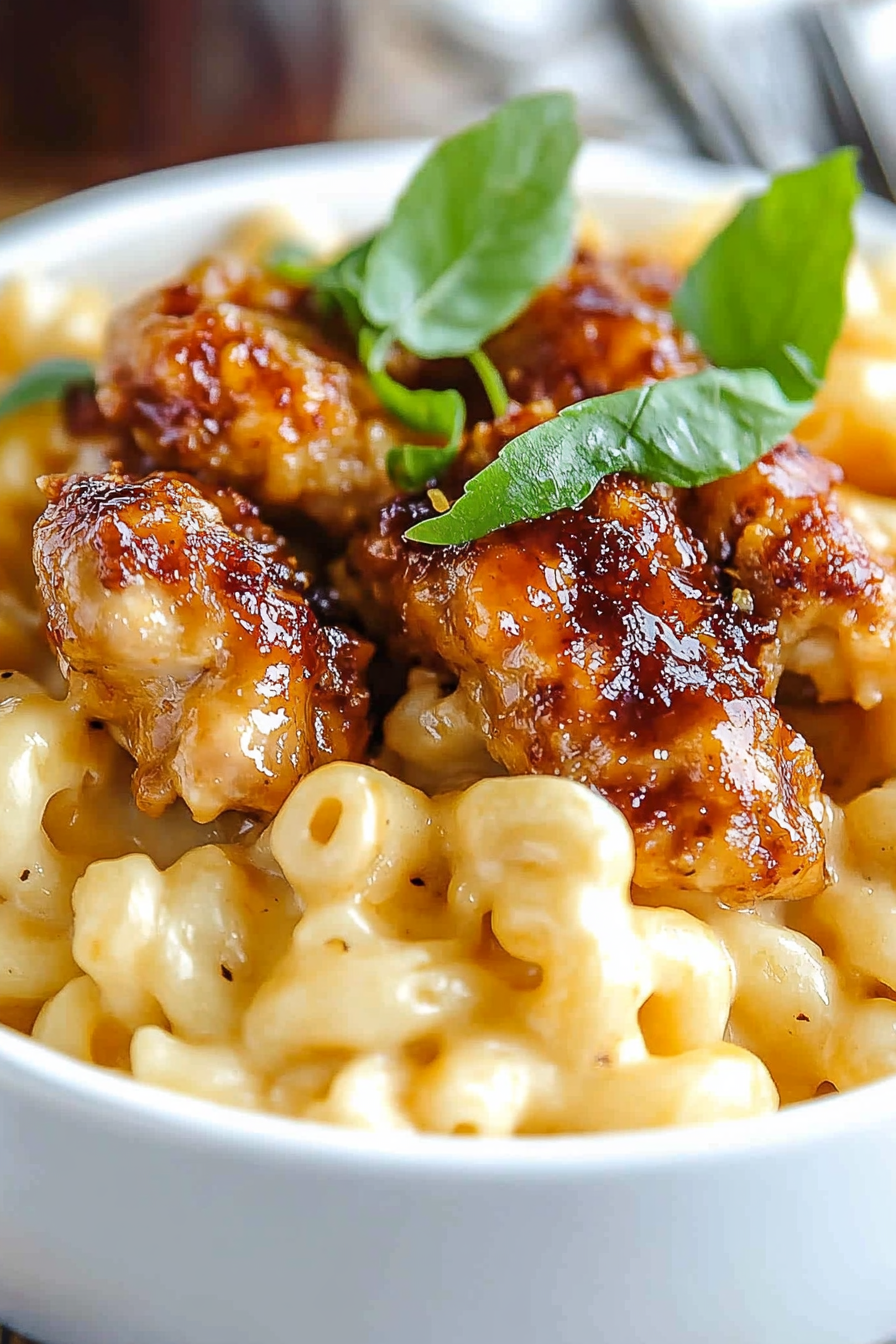 Honey Pepper Chicken Mac and Cheese