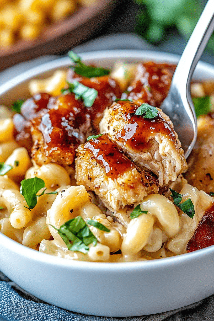 Honey Pepper Chicken Mac and Cheese