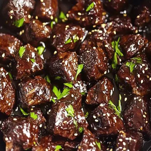 Honey and Sticky Steak Bites