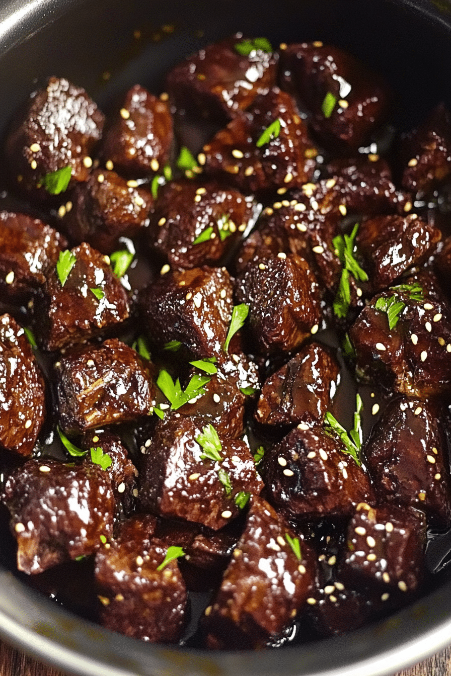 Honey and Sticky Steak Bites