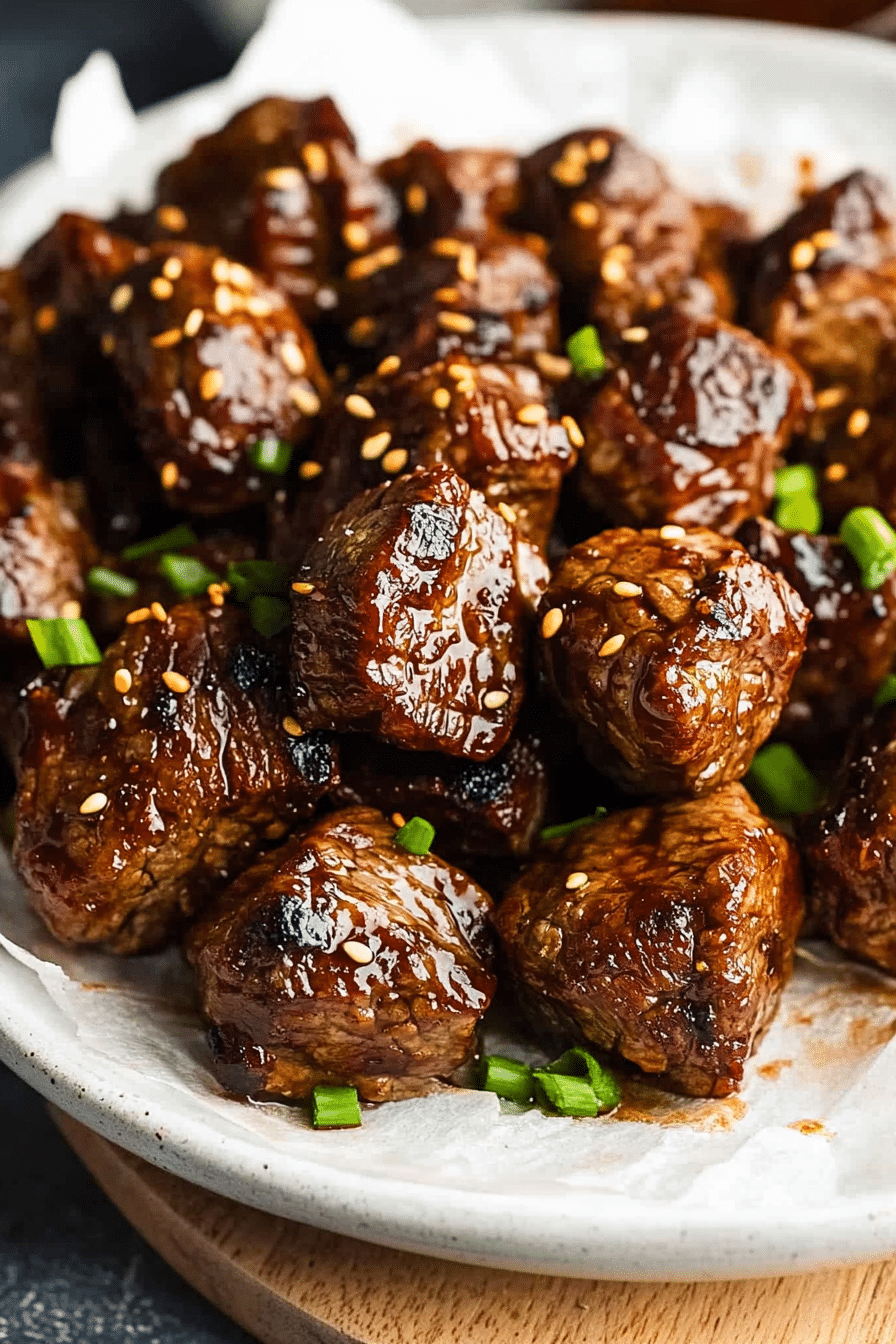 Honey and Sticky Steak Bites