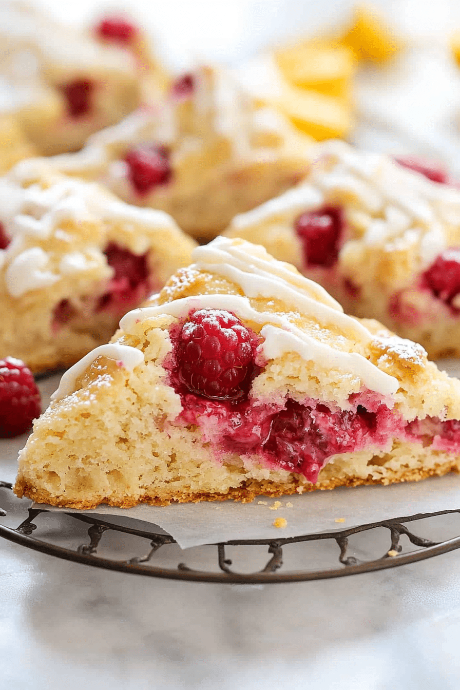 Lemon Raspberry Scones