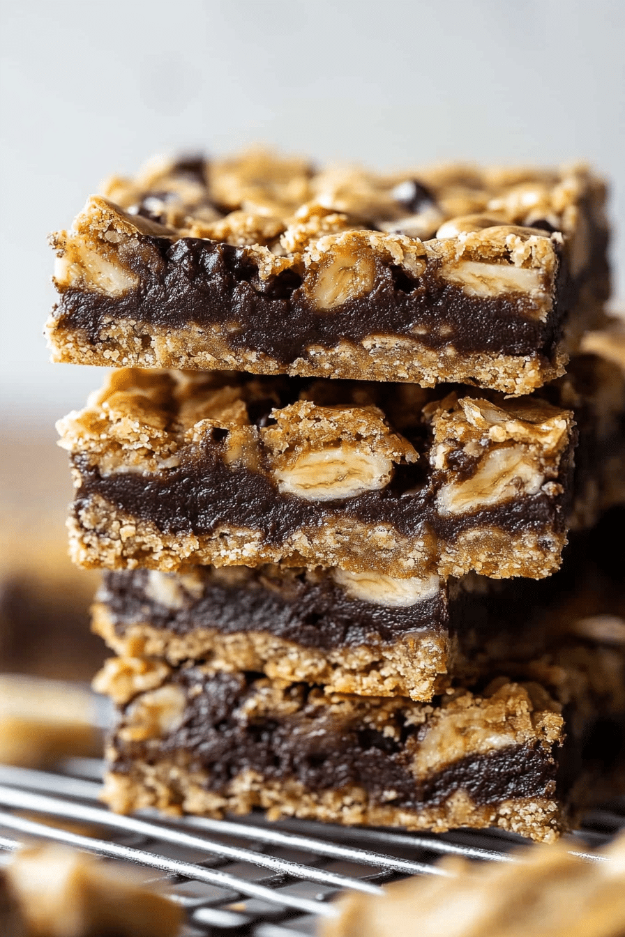 4-Ingredient Peanut Butter Banana Bars