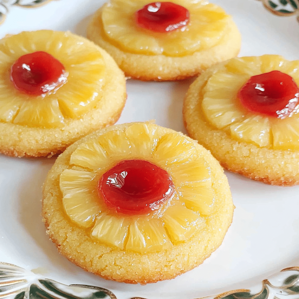 Pineapple Upside Down Sugar Cookies