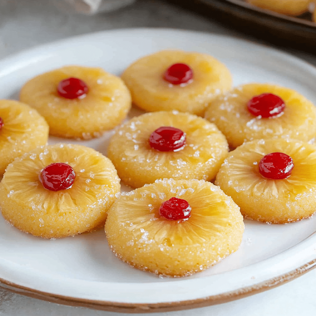 Pineapple Upside Down Sugar Cookies