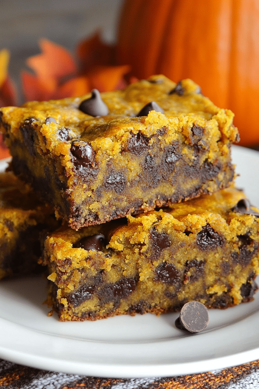 Pumpkin Chocolate Chip Bars