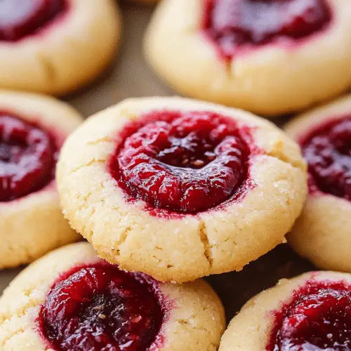 Raspberry Thumbprint Cookies