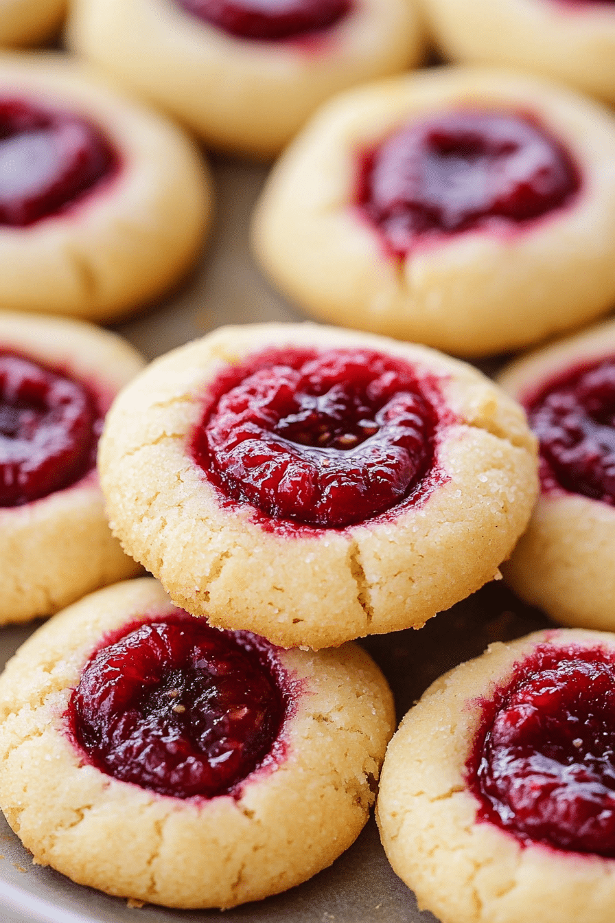 Raspberry Thumbprint Cookies