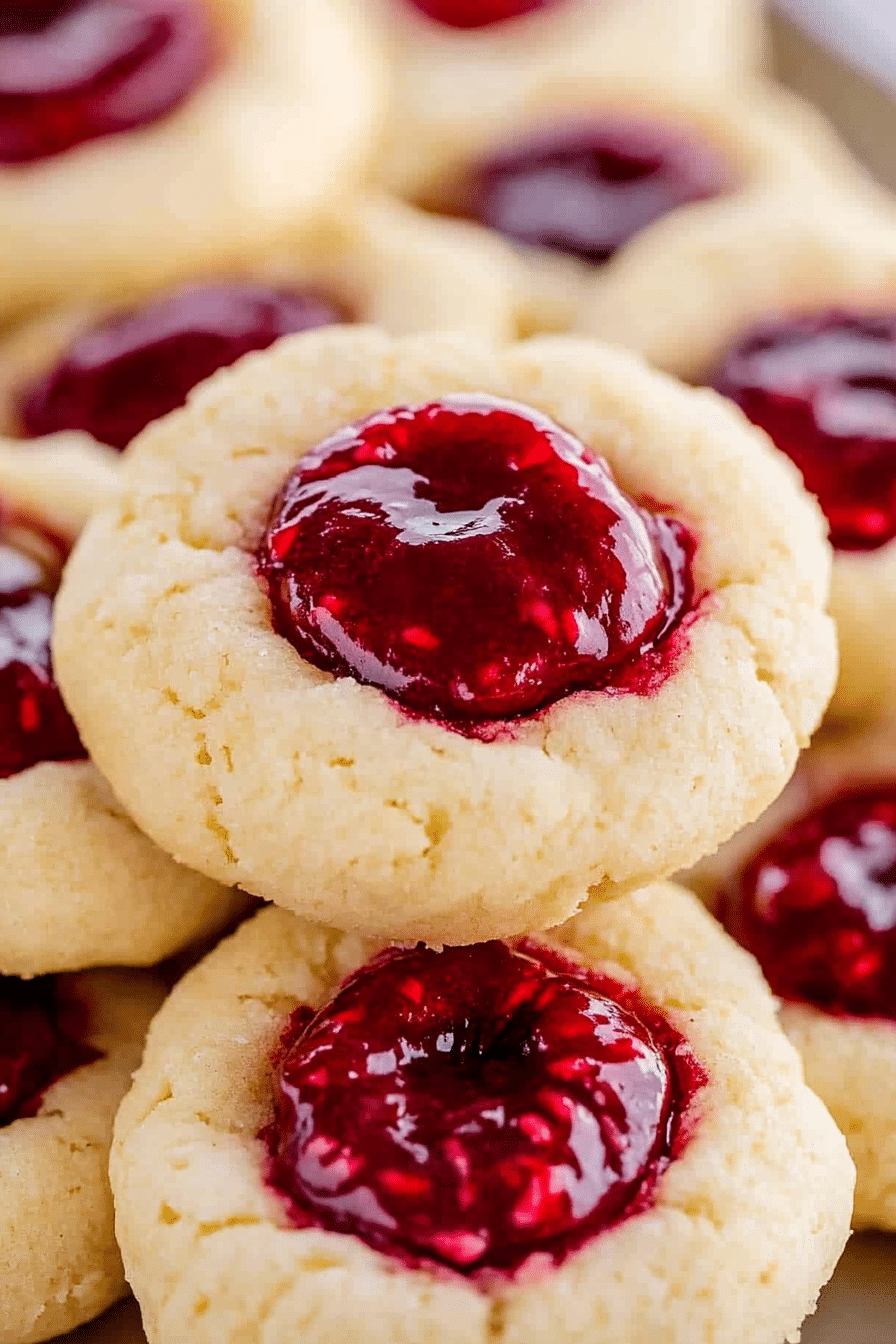 Raspberry Thumbprint Cookies