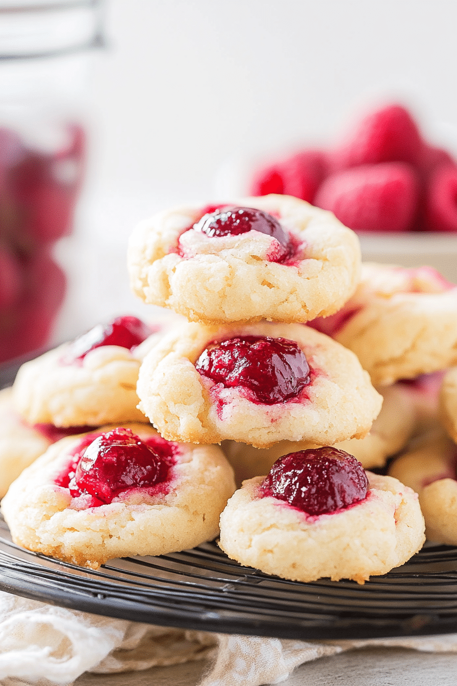 Raspberry Thumbprint Cookies