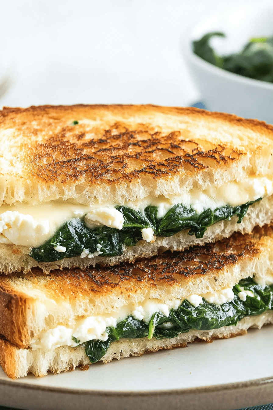 SPINACH AND FETA GRILLED CHEESE