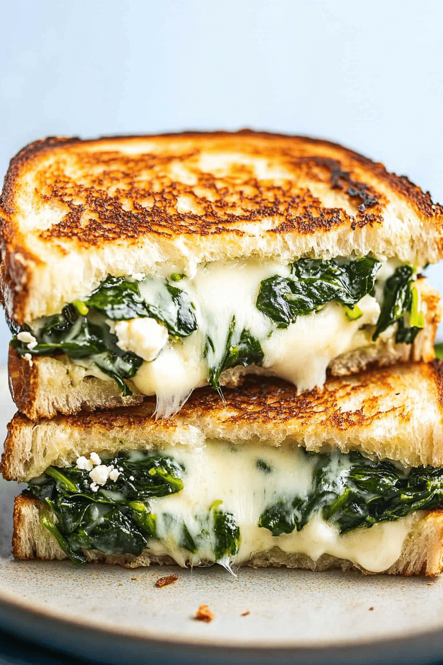 SPINACH AND FETA GRILLED CHEESE