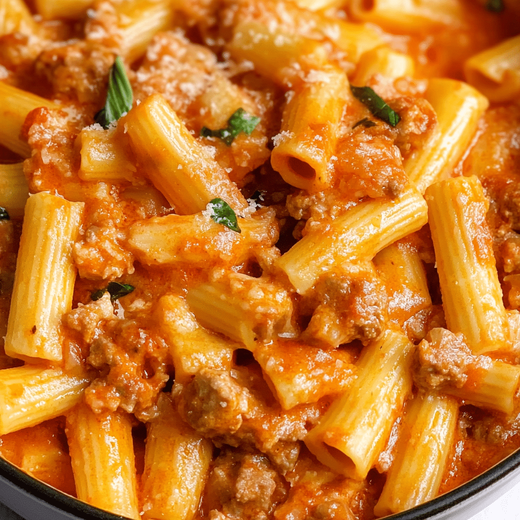 Creamy Sausage Rigatoni