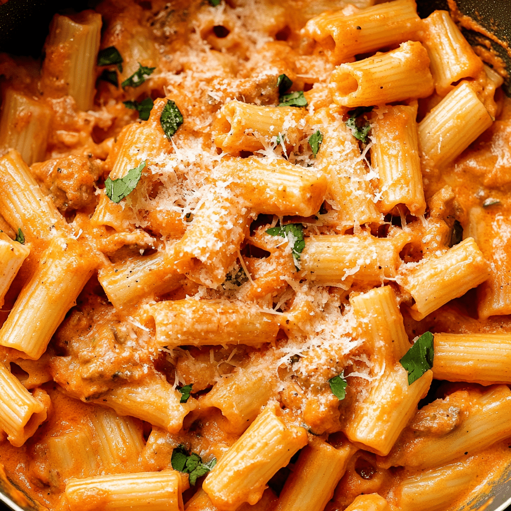 Creamy Sausage Rigatoni