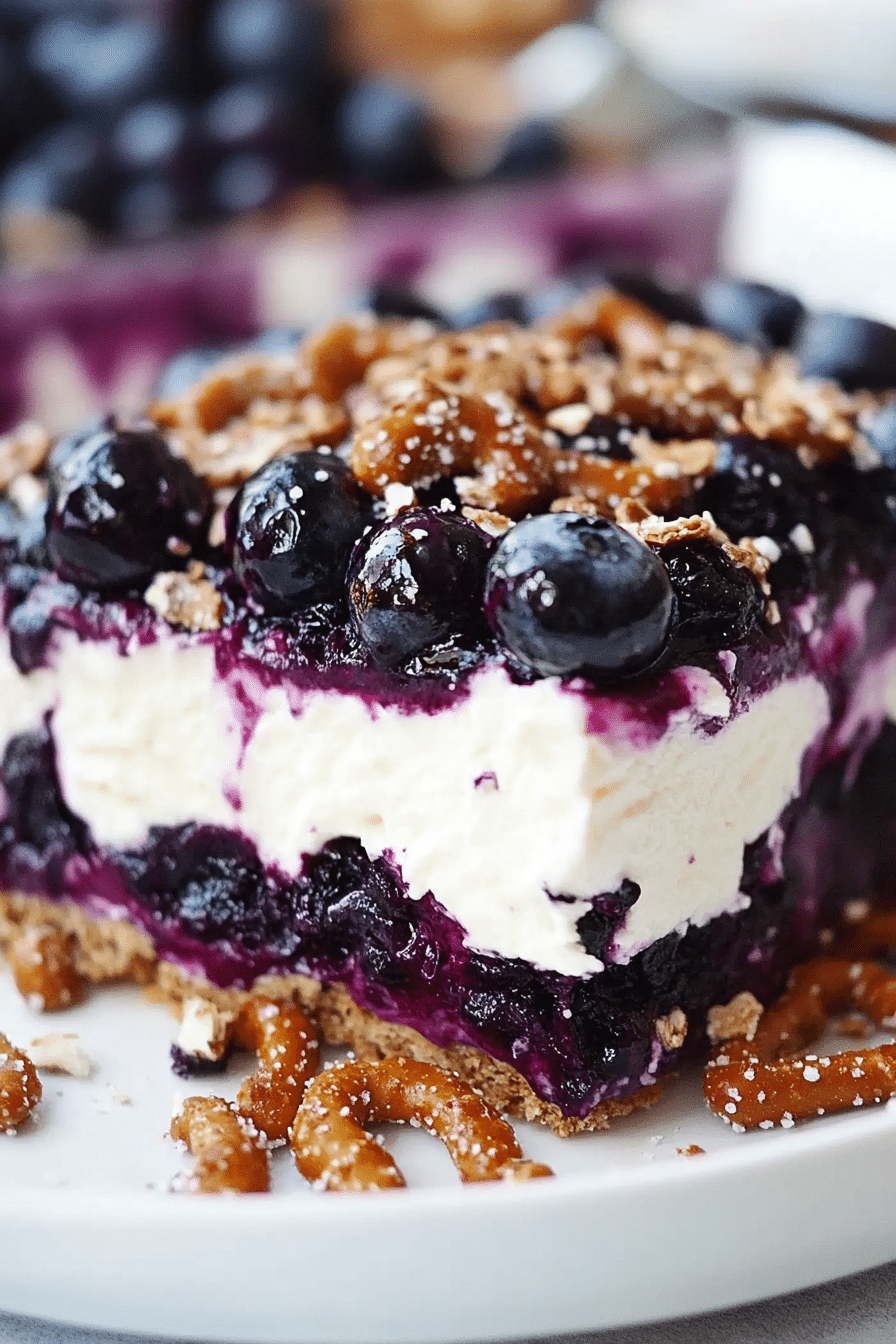 Blueberry Pretzel Salad