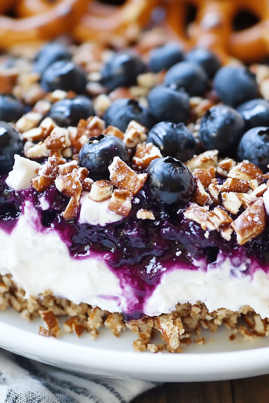 Blueberry Pretzel Salad