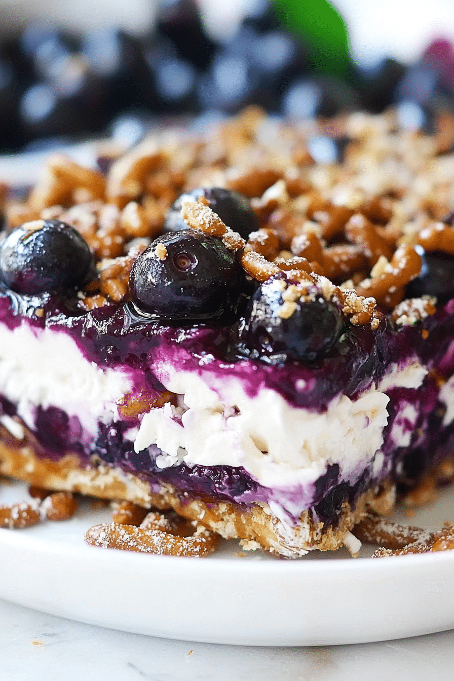 Blueberry Pretzel Salad